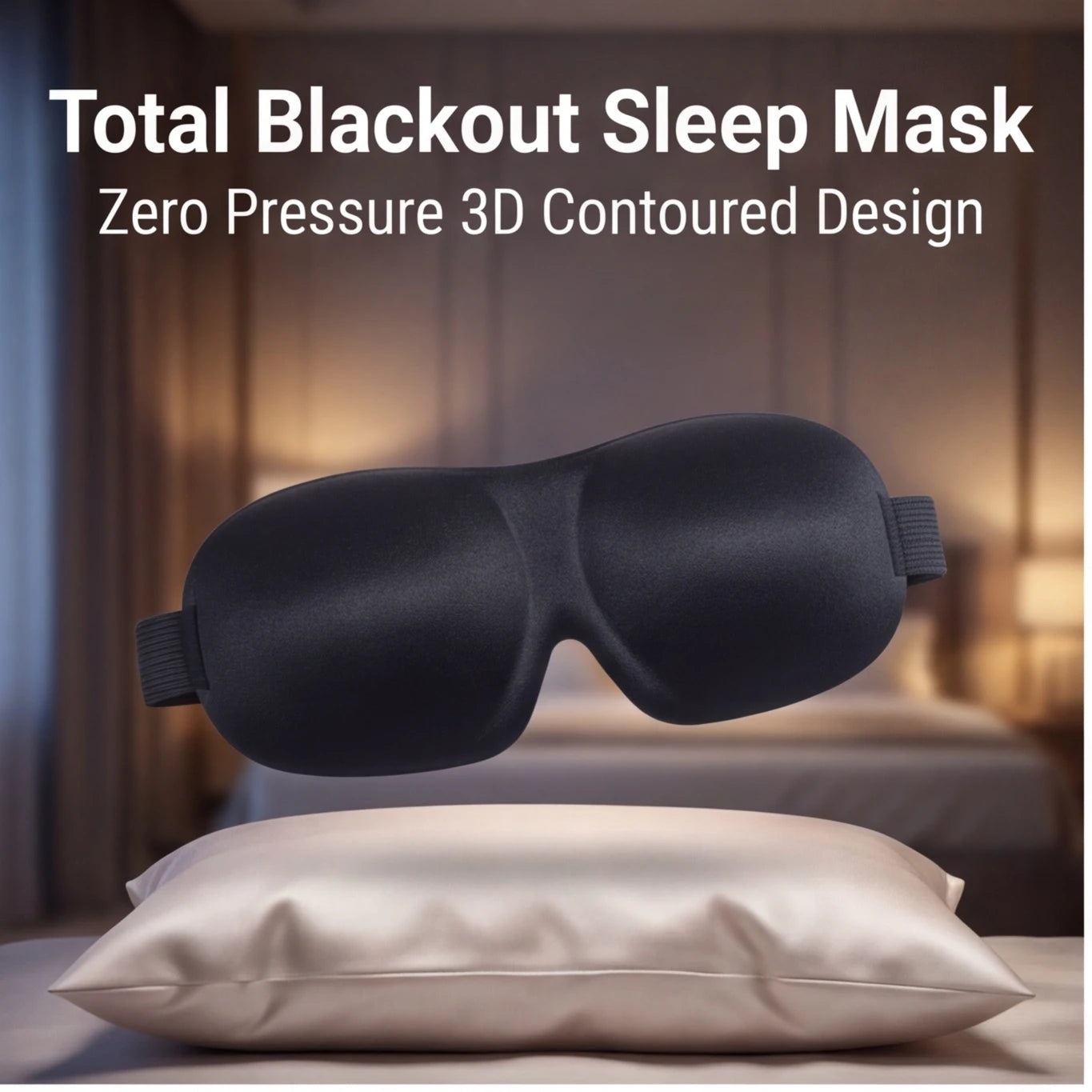 3D Sleep Mask – Breathable Blackout Eye Mask, Unisex Fit