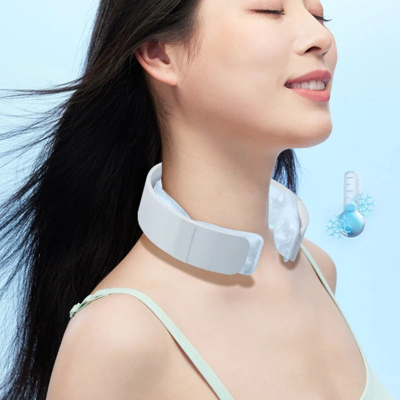 Summer Neck Cooling Collar Reusable Portable Neck Ice Pack Neck Wrap Cooling For Walking Outdoor Activities Relax the neck Peaceful Pleasures Health and Wellness