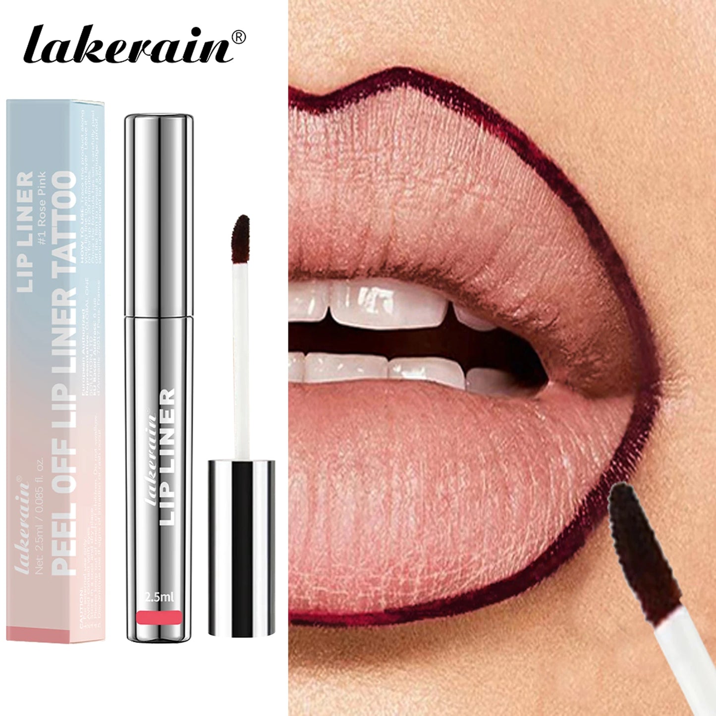 4colors Highly Pigmented Lip Liner Tattoo Matte Peel Off Enhance Lip Liner Lasting Lip Stain Waterproof Transfer-proof Lipstick Peaceful Pleasures Health and Wellness