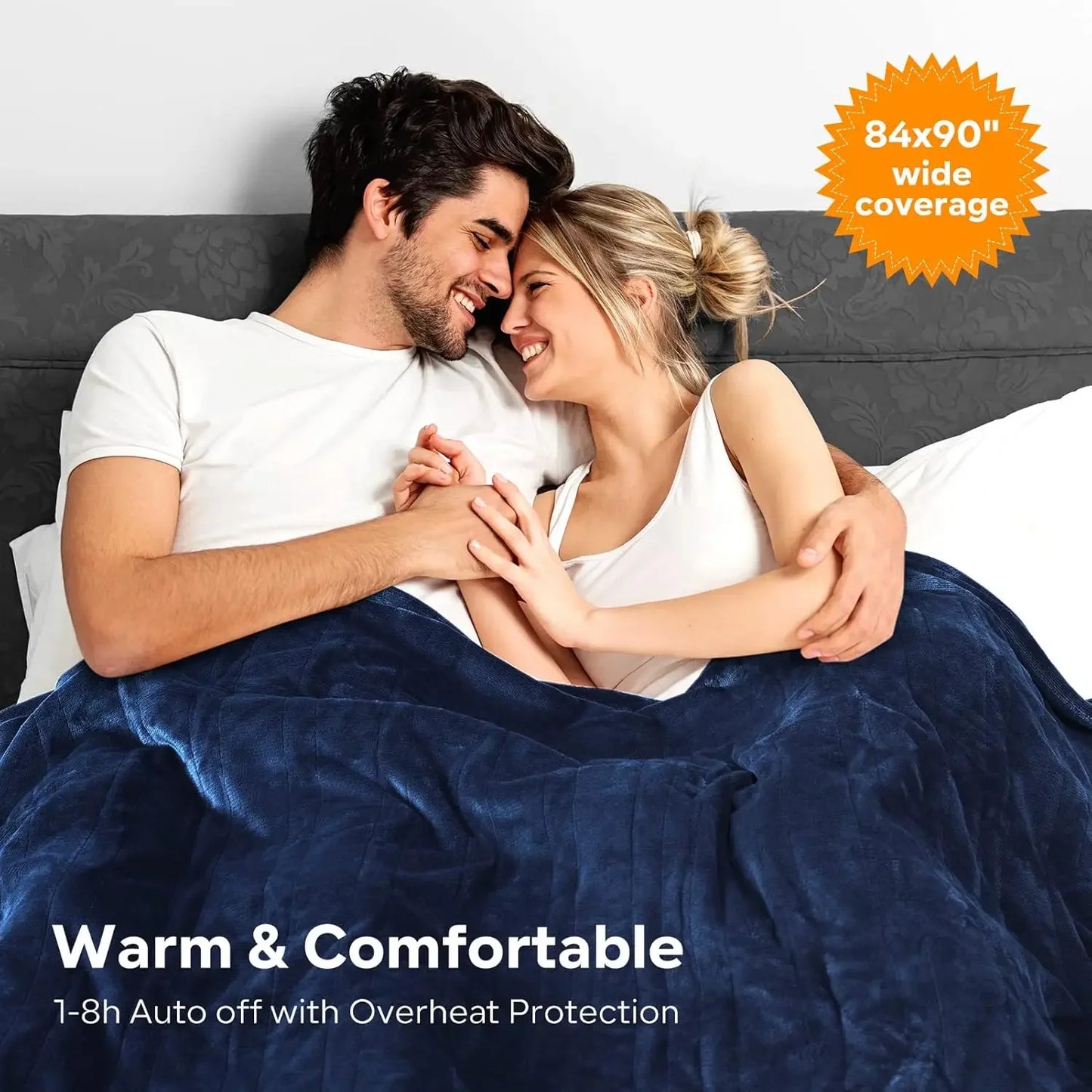 Queen Size Electric Heated Blanket with 6 Heat Settings, Auto Timer, and Soft Flannel for Home Use Peaceful Pleasures Health and Wellness