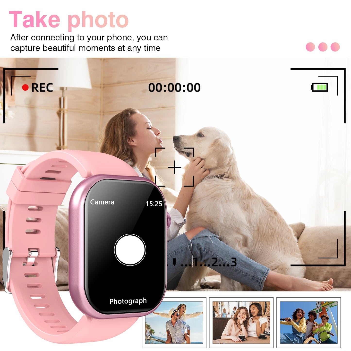 LOMAXFR Smart Watch – 2.01" HD Screen, Wireless Calling, Fitness