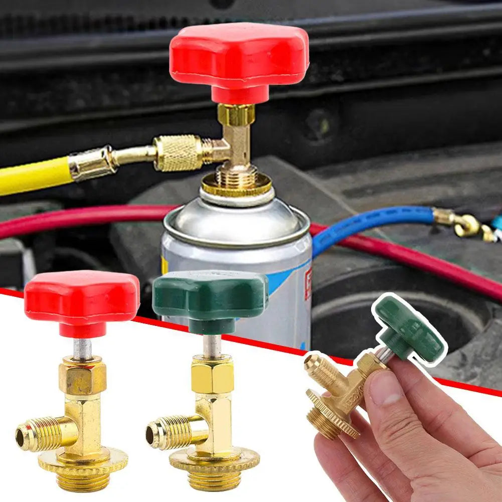 R12,R600 R22, R134a, R410A g Refrigerant Gas Recharging Kit Car Air Conditioner Gas Refill Refrigeration Tool Opener Hose Kit Peaceful Pleasures Health and Wellness