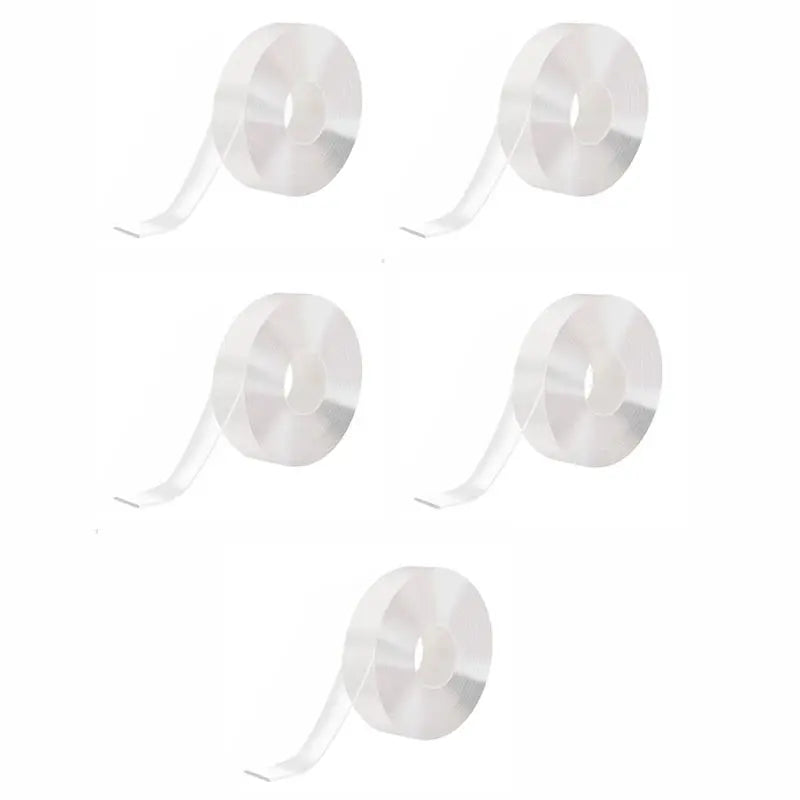 A36T-5PCS 5M Nano Tape Super Strong Double-Sided Adhesive Tape Transparent Reusable Waterproof Tapes Heat Resistance Peaceful Pleasures Health and Wellness Transparent 20mm