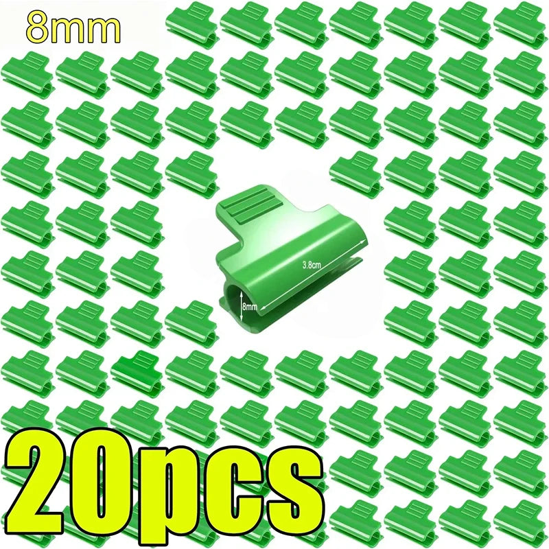 Greenhouse Film Snap Clamps for Fiberglass Hoop Grow Tunnels Greenhouse Snap Clamps Peaceful Pleasures Health and Wellness 20pcs-8mm
