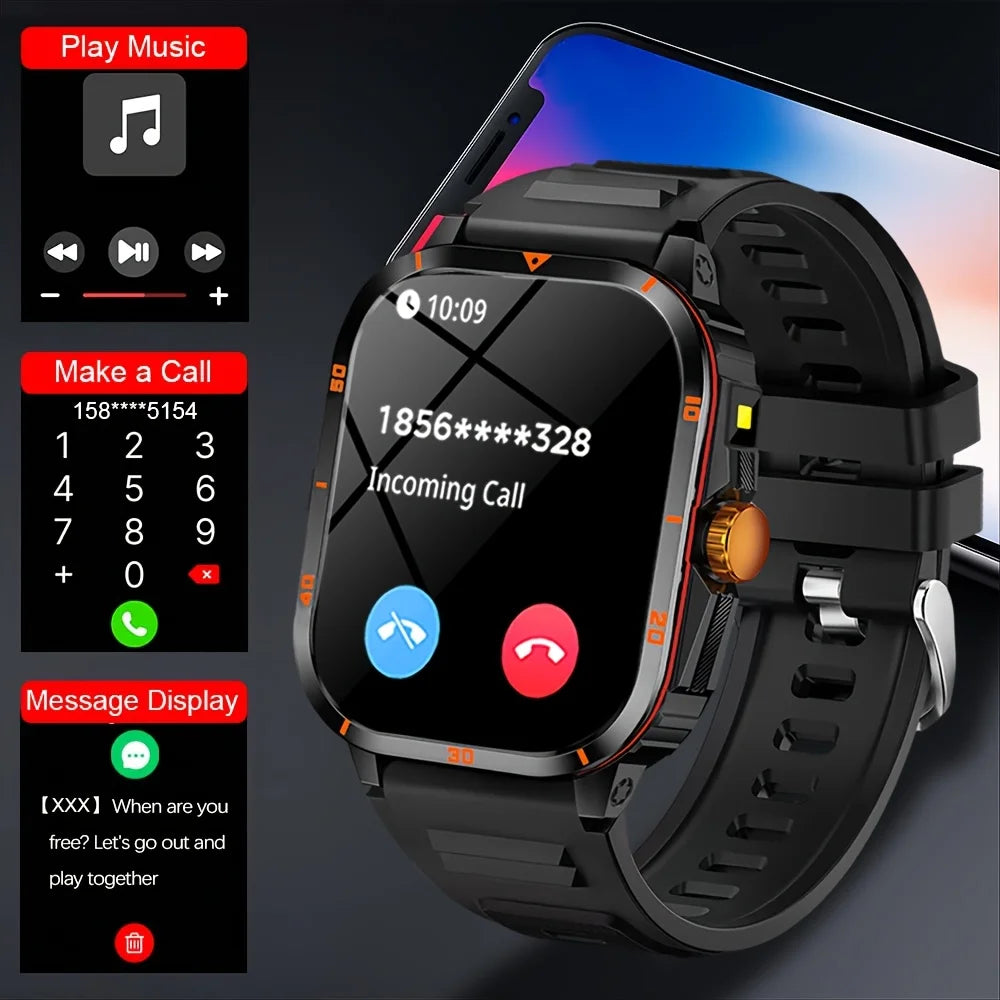 ERUN Men's Outdoor Smartwatch – LED Flashlight & Sports Tracker