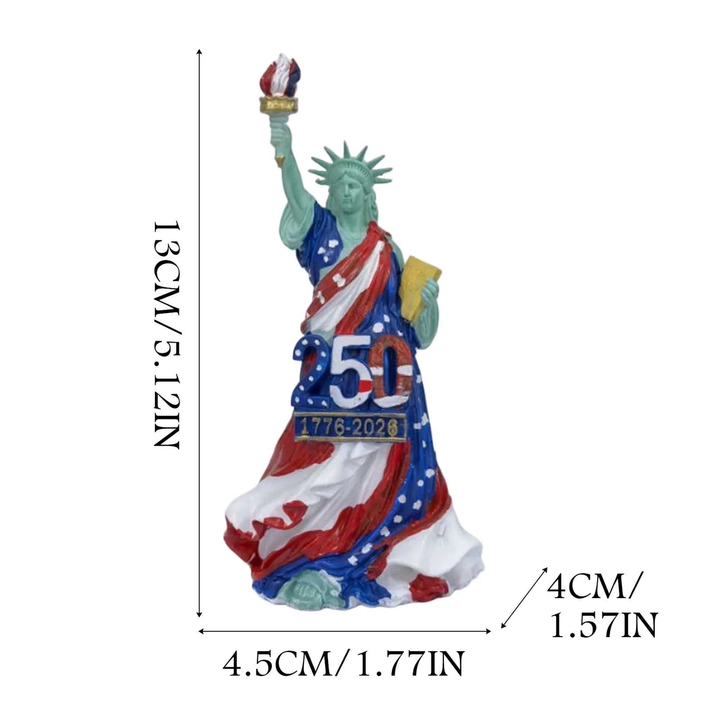 American 250th Anniversary Patriotic Resin Sculpture Ornament