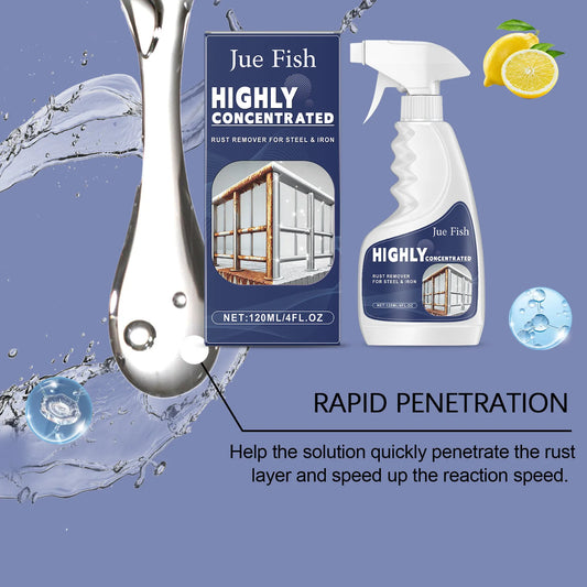 Jue-Fish Rust Remover Spray 120ml – Car Wheels, Faucets & Metal Rust Remover Spray Peaceful Pleasures Health and Wellness Default Title