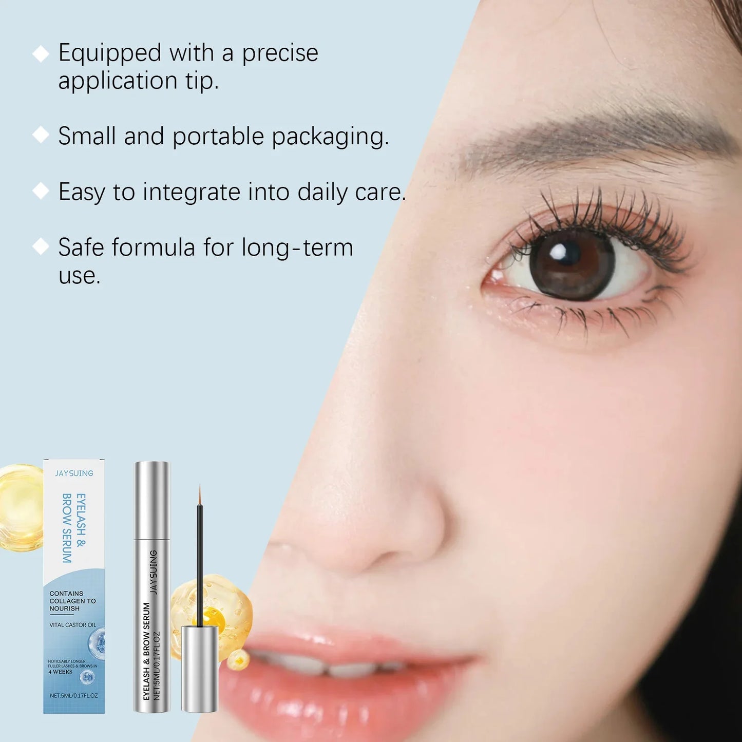Jaysuing Eyelash Growth Serum – Thicker, Longer Lashes 5ml