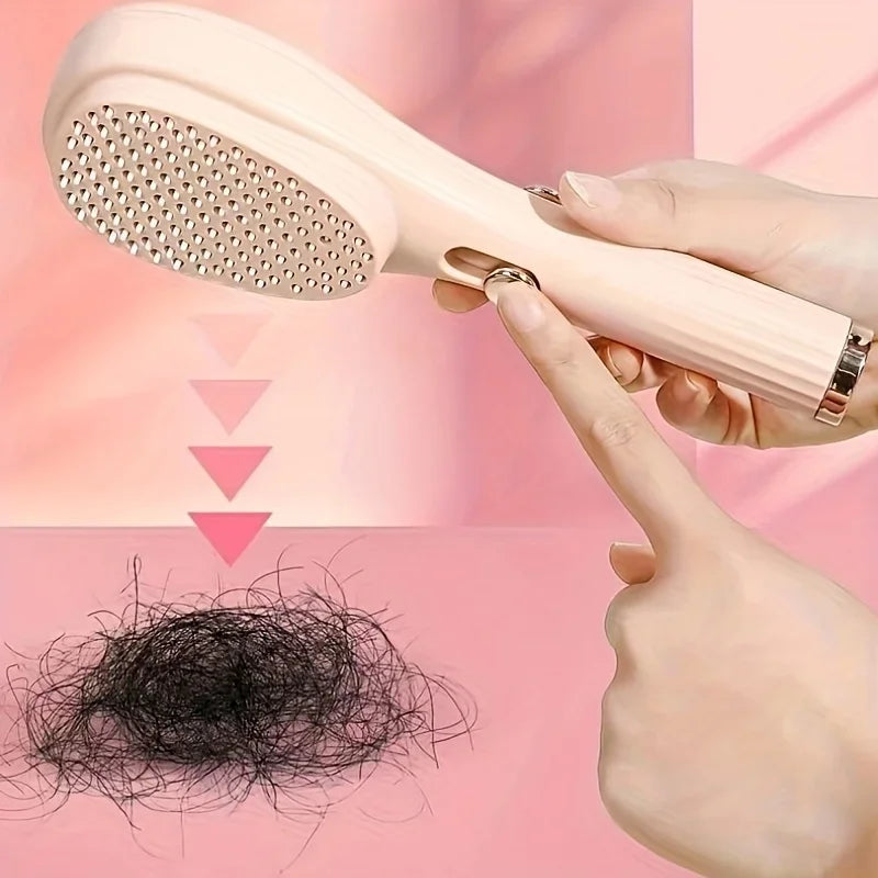 Anti-Static Self-Cleaning Scalp Massage Comb | 360° Portable