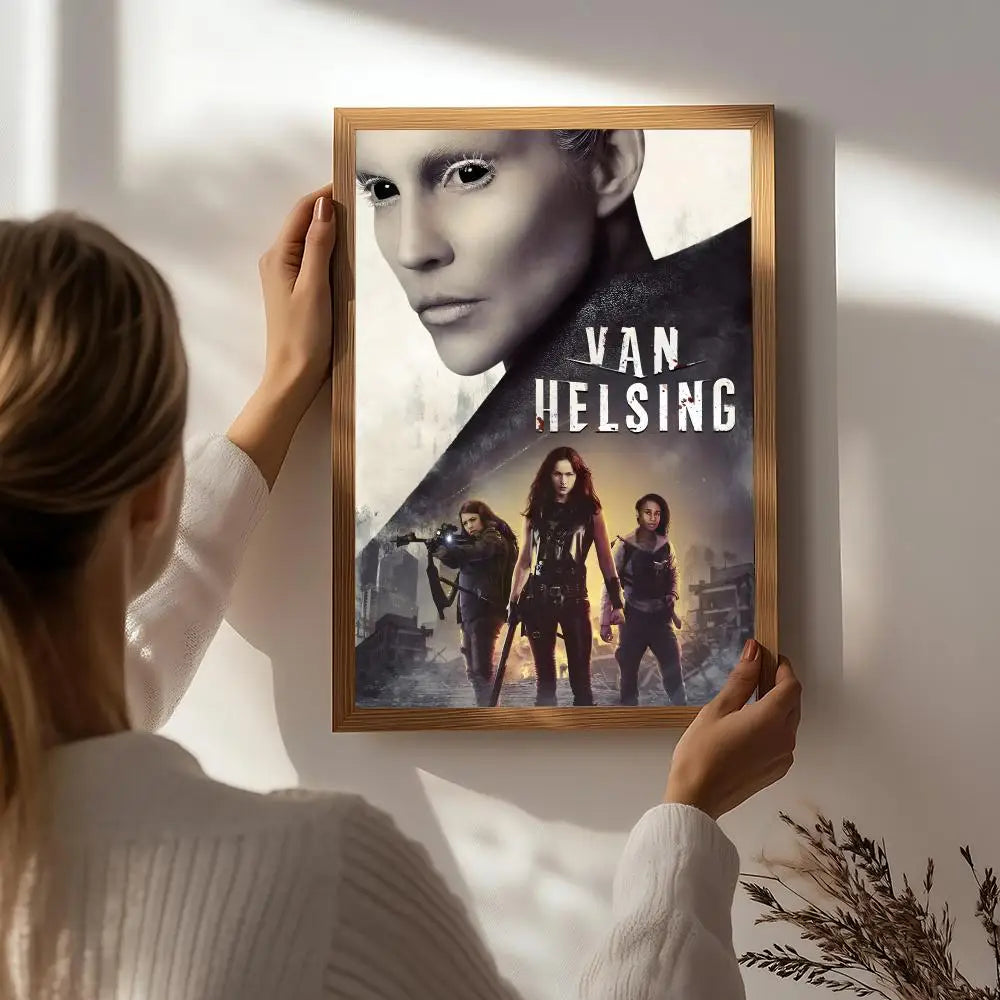Movie V-Van Helsing Poster HD Self Adhesive Waterproof Wall Art Ideal for Home Office Dorm Bedroom Great Gift Peaceful Pleasures Health and Wellness White5 21X30cmNoframe