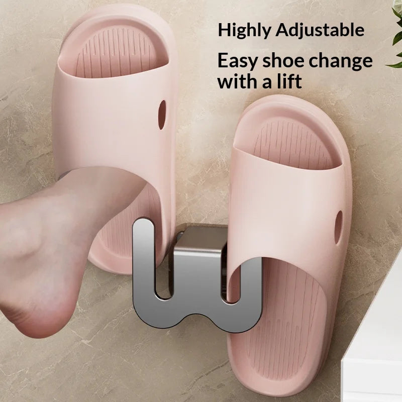 No Punching Bedroom Neat Storage Shoe Drying Slippers Rack Bathroom Rack Slipper Hook Toilet Drainage Rack Wall Mounted Holders Peaceful Pleasures Health and Wellness