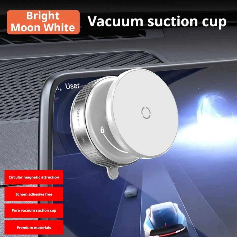 Car Phone Holder, Vacuum Intelligent Car Mount Rotation Magnetic Vacuum Adsorption Suction Cup Bracket Car Peaceful Pleasures Health and Wellness