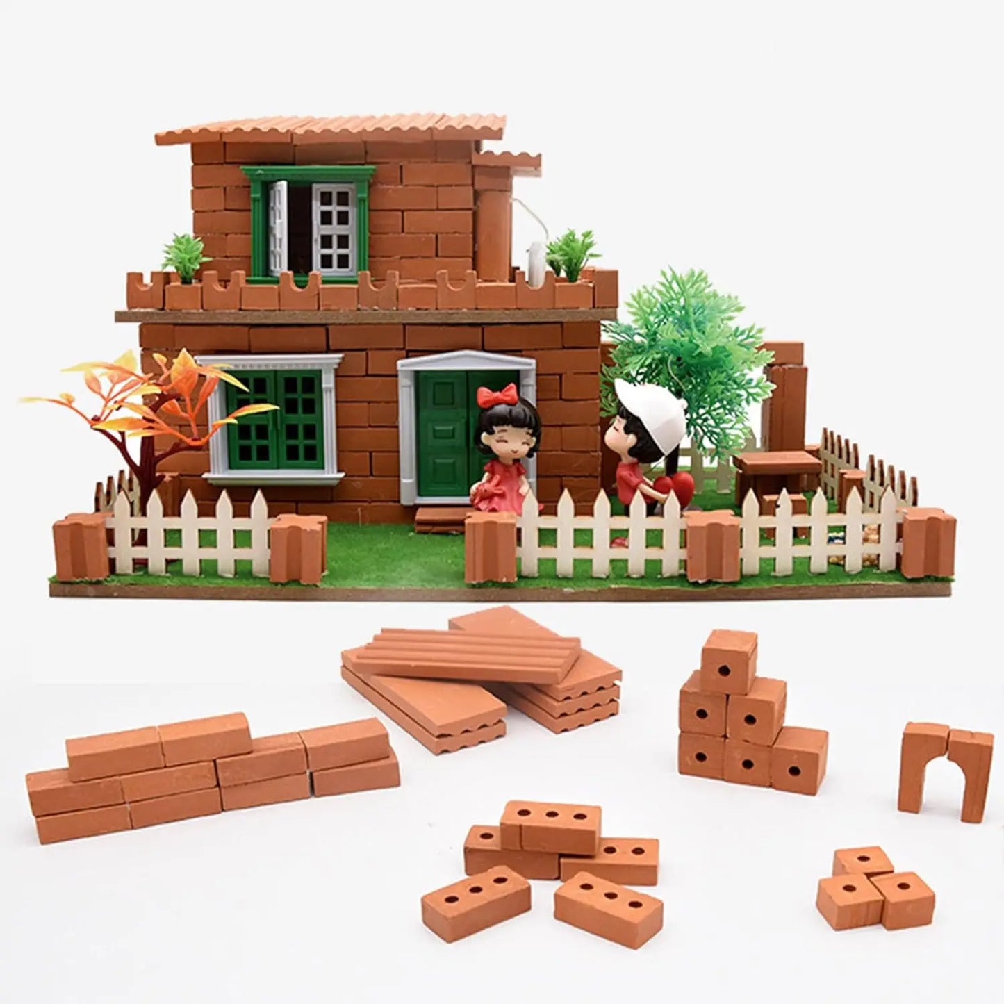 Miniature Clay Bricks for Dollhouse, Crafts & Landscaping