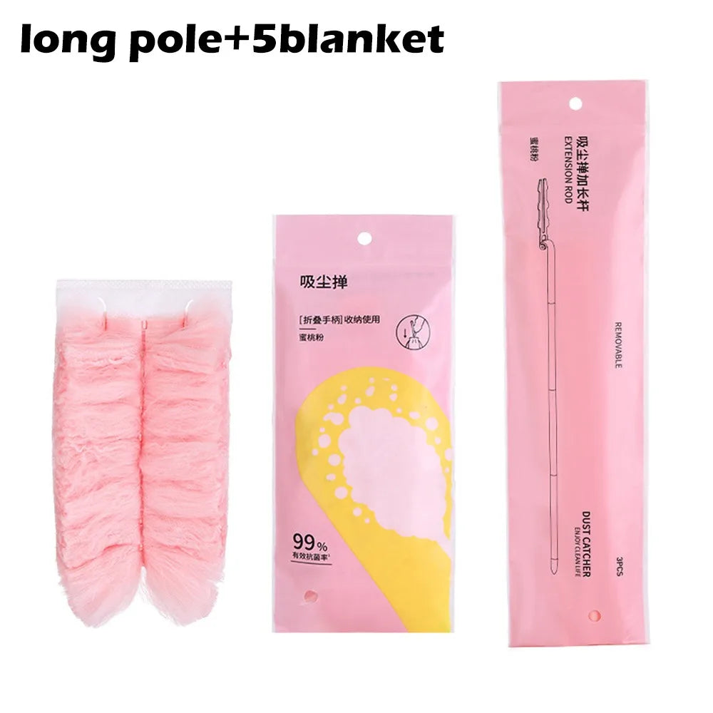 Foldable Electrostatic Microfiber Duster – Long Extendable Handle