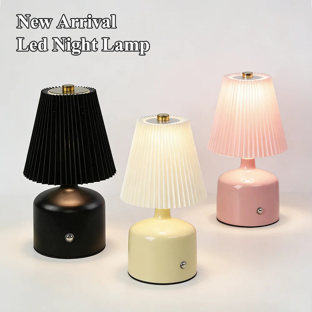 hot Bedside light Bedroom Fabric Nightlight Home Atmosphere LED Night Light Brightness Adjustable Decoration Peaceful Pleasures Health and Wellness