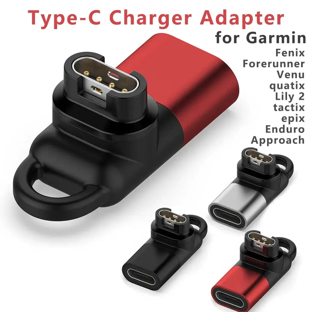 Type-C Charger Adapter for Garmin Fenix 8 7 7S 7X 6 6S Pro Forerunner 970 965 955 570 255 255s 245 158 Instinct E 1 2 2S 2X 3 Peaceful Pleasures Health and Wellness