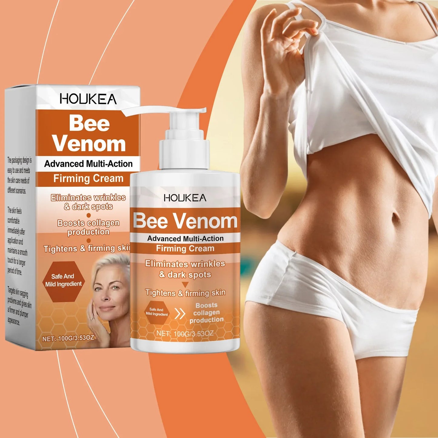 HOUKEA Bee Venom Firming Body Cream – Skin Tightening 100g