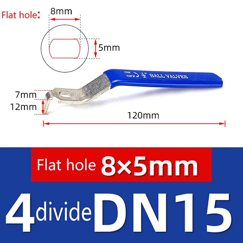 12cm-18.4cm Blue Handle Stainless Steel Ball Valve Handle Accessories Water Pipe Valve Switch Handle Wrench Water Pipe Wrench Peaceful Pleasures Health and Wellness A