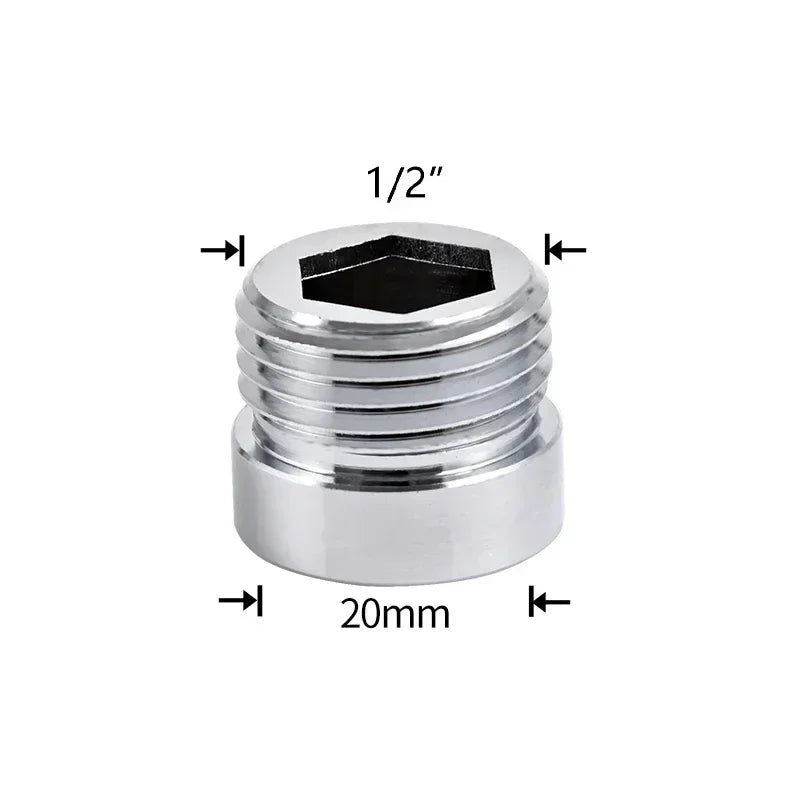 Brass Faucet Thread Adapter 1/2" to M16–M32 Tap Coupler