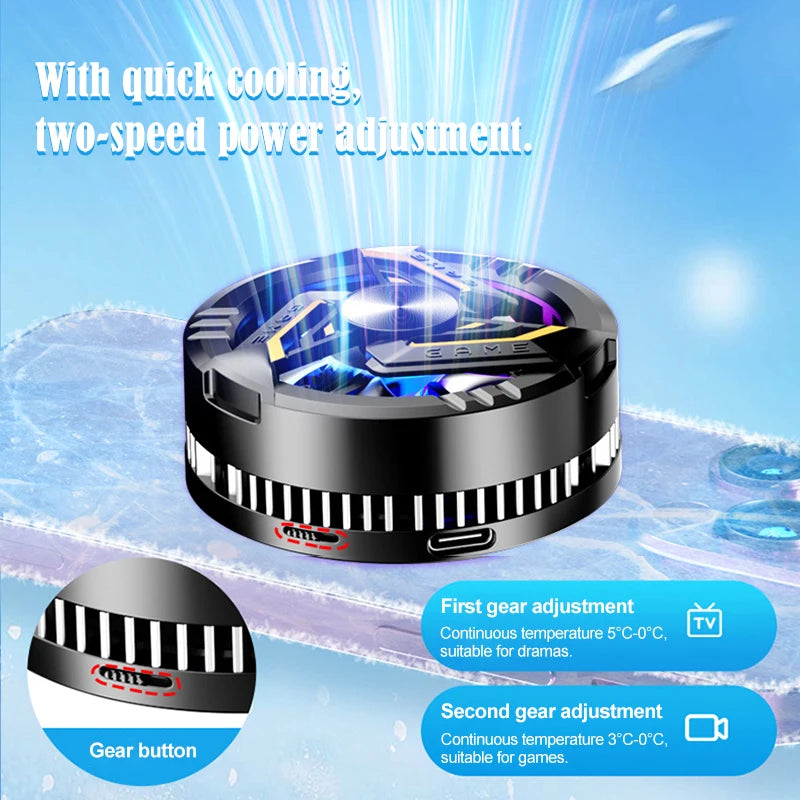 Magnet Attraction Wireless Phone Cooler Semiconductor Radiator Portable Cooler For Cell Phone Cooler Gamer For Cell Phone Peaceful Pleasures Health and Wellness
