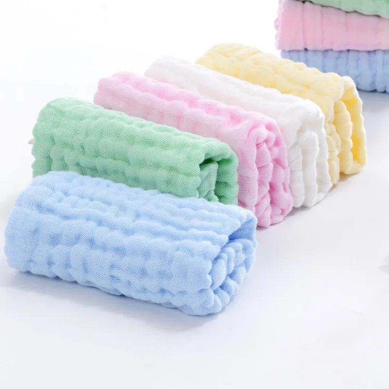 5-Pack Cotton Gauze Baby Towels | Soft Newborn Wash Cloths