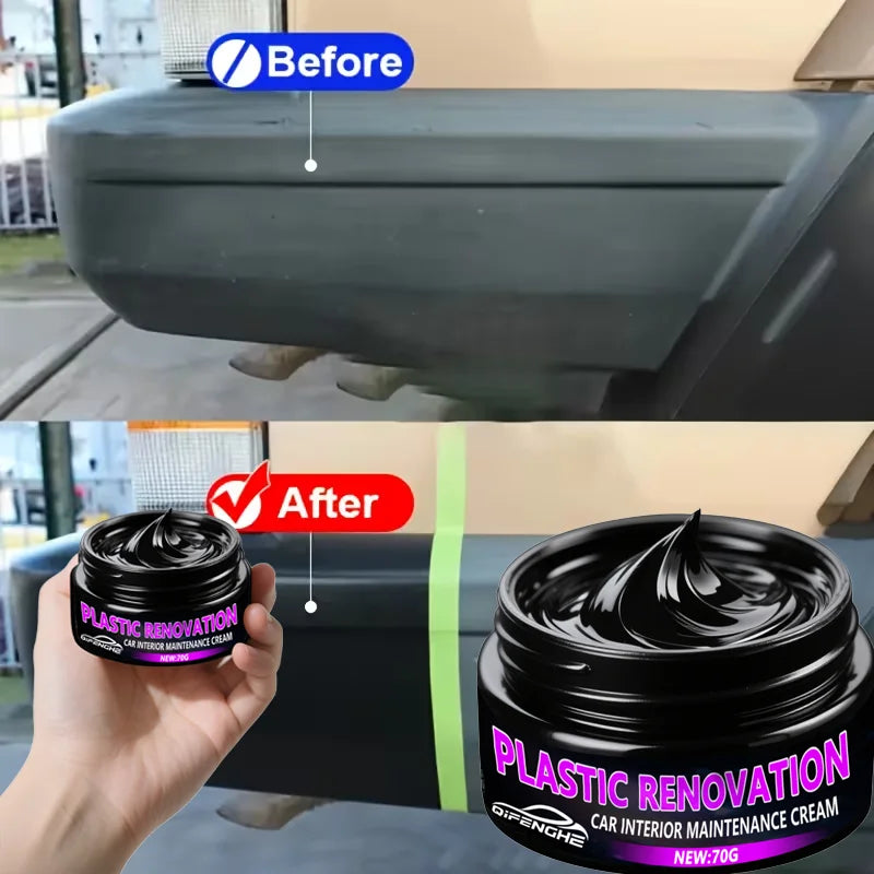Tire Shine & Trim Repair Paste – UV Protection, 5-Min Fix