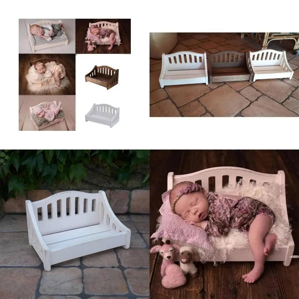 Newborn Baby Photography Posing Chair | Linen Photo Prop