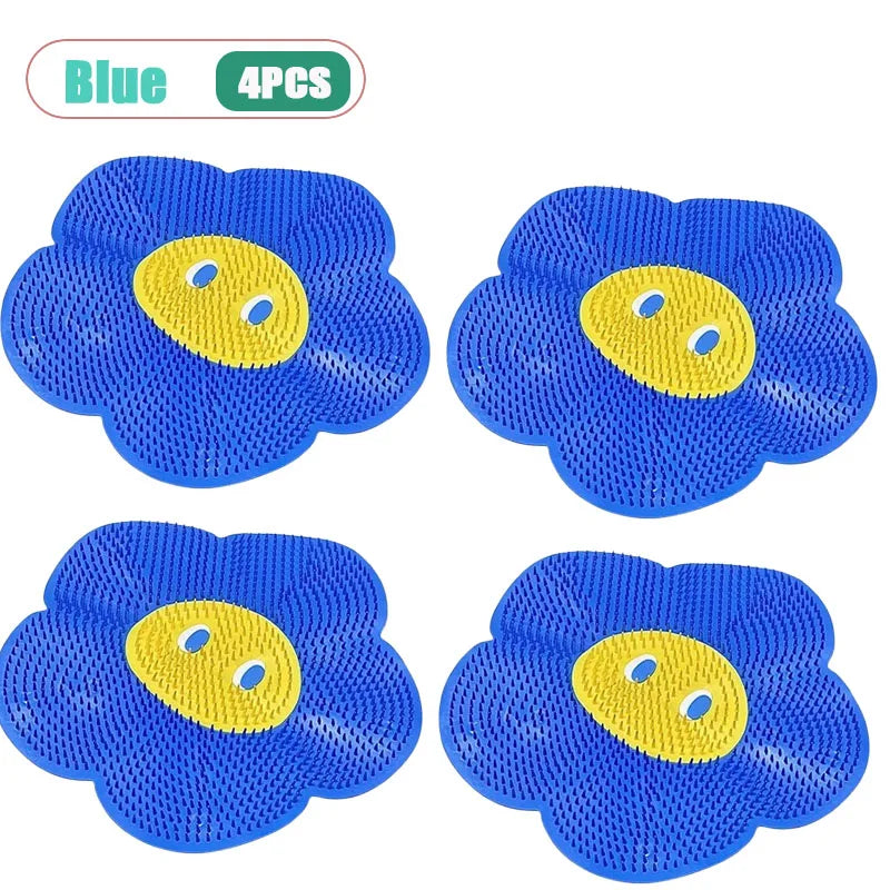 Flower Silicone Foot Scrub Mat – Non-Slip Shower Massage Pad