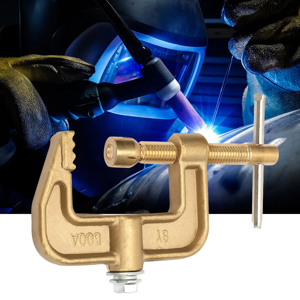 Power Ground Earth Clamp 500A Brass Material Classical G Shape