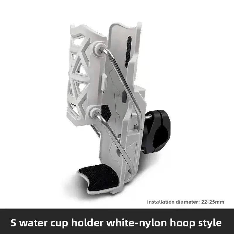 Adjustable Cup Holder - Lightweight 360° Bike & Motorcycle Cup Holder | Automatic Tightening, Secure Grip for Cans & Bottles Peaceful Pleasures Health and Wellness White -1 pc