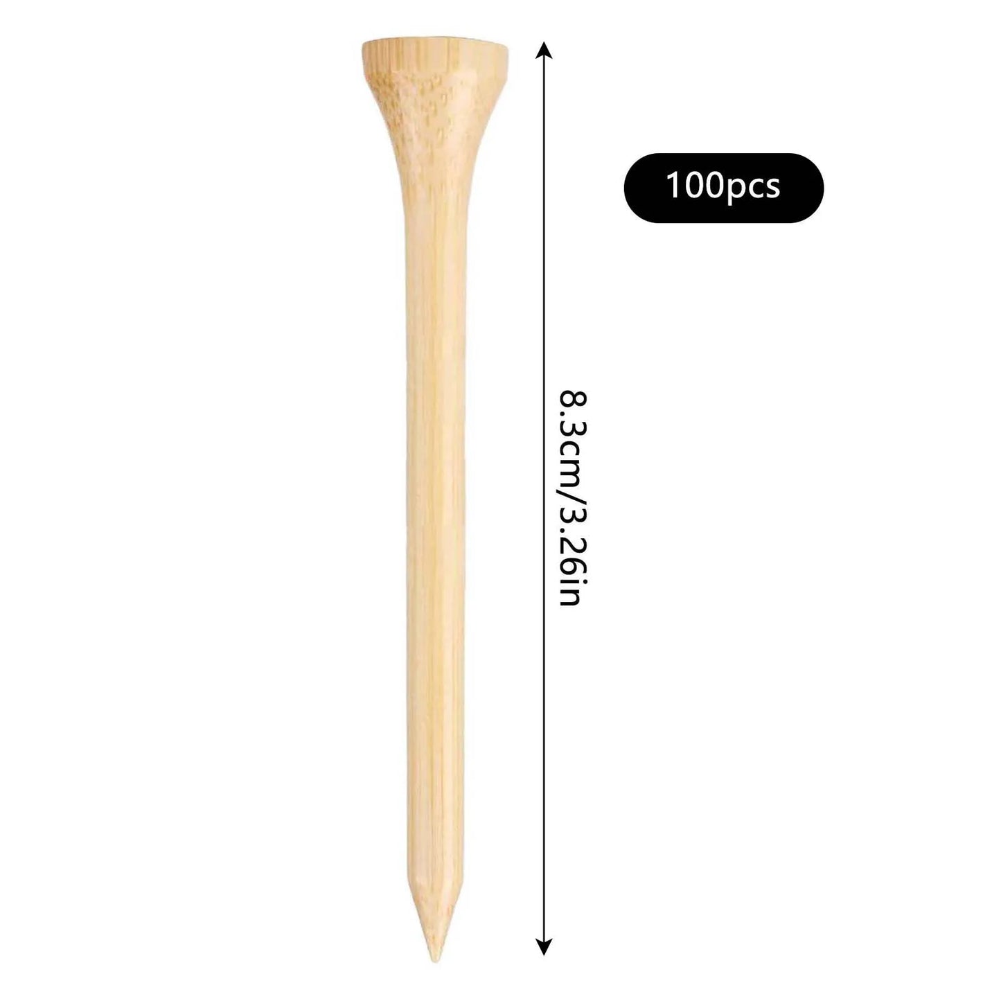 100pcs Wooden Practical Design Serviceable Craftsmanship Tee Essential Accessory for Golf Peaceful Pleasures Health and Wellness