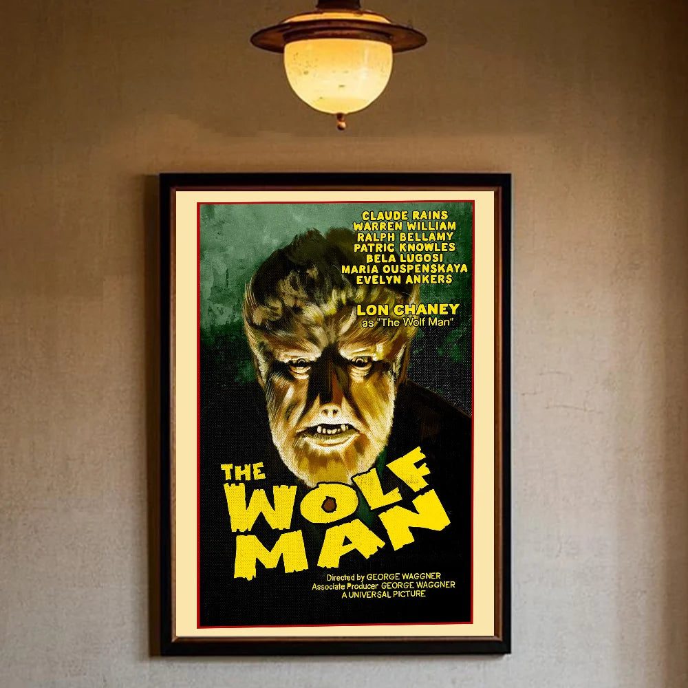 Vintage Universal Monsters Horror Movie Poster | Waterproof PVC Movie Wall Poster Peaceful Pleasures Health and Wellness z6 15X20cmNoframe