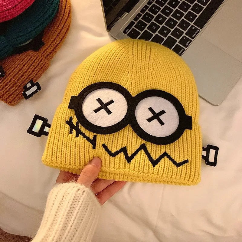 Cute Cartoon Knit Beanie | Funny Warm Winter Hat for Women