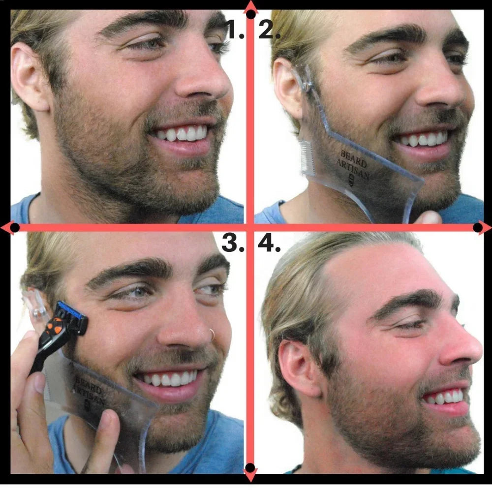Men's Beard Care Kit – Comb, Shaper, Shaver & Scissors Set