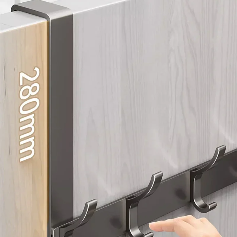Over-the-Door Hook Rack – 7 Hooks, Coat Hat & Towel Hanger