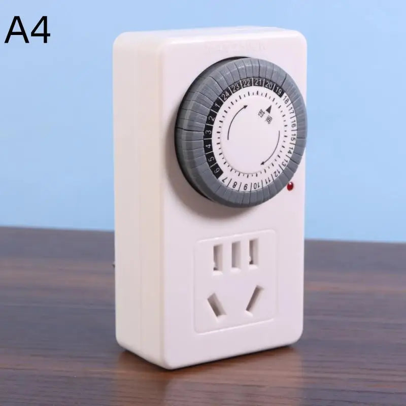New 12/24 Hours Cyclic Timer Switch Kitchen Timer Outlet Loop Universal Timing Socket Mechanical Timer Peaceful Pleasures Health and Wellness 0 A4