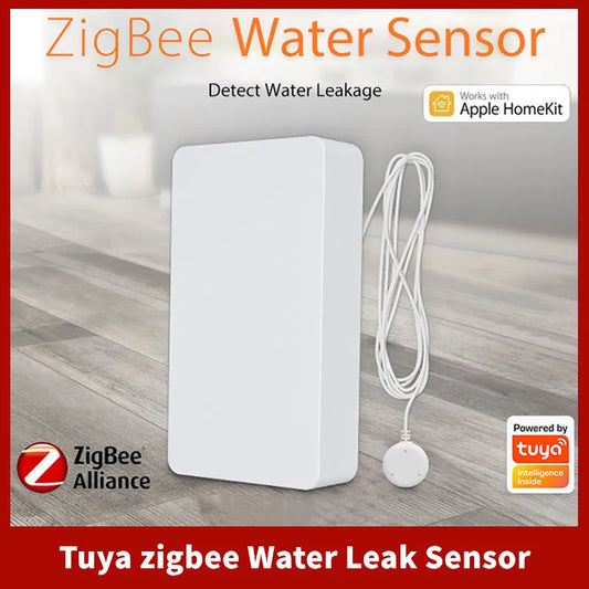 Water Leakage Sensor For Tuya Smart Home High Sensitivity Zigbee Detector App Control Security Alarm System For Apple Homekit Peaceful Pleasures Health and Wellness