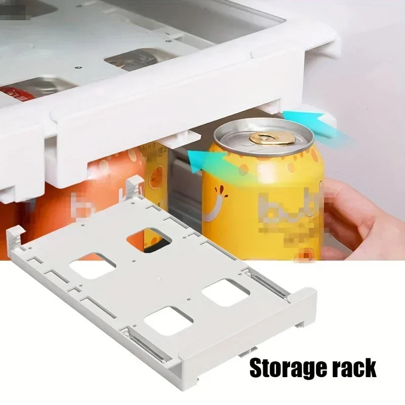 Refrigerator Storage Cabinet Drawer Dish Drainer Beverage Rack Plastic Food Storage Rack Kitchen Organizer Kitchen Accessories Peaceful Pleasures Health and Wellness