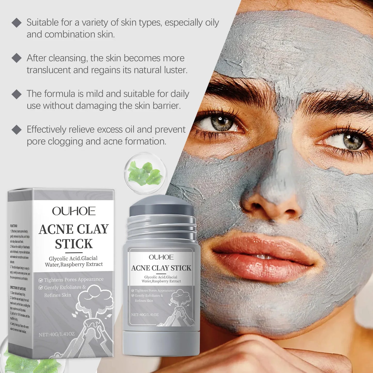 Pore Cleansing Clay Mud Mask – Exfoliating & Hydrating | 40g