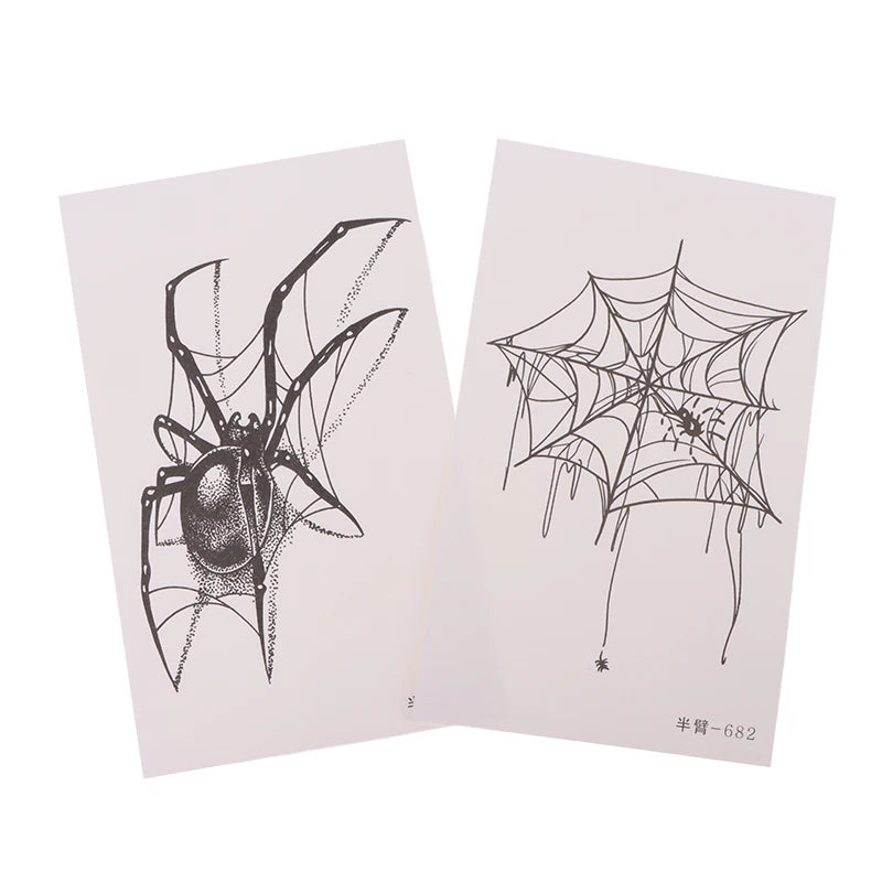 Spider Web Temporary Tattoo Sticker | Punk Cobweb Body Art