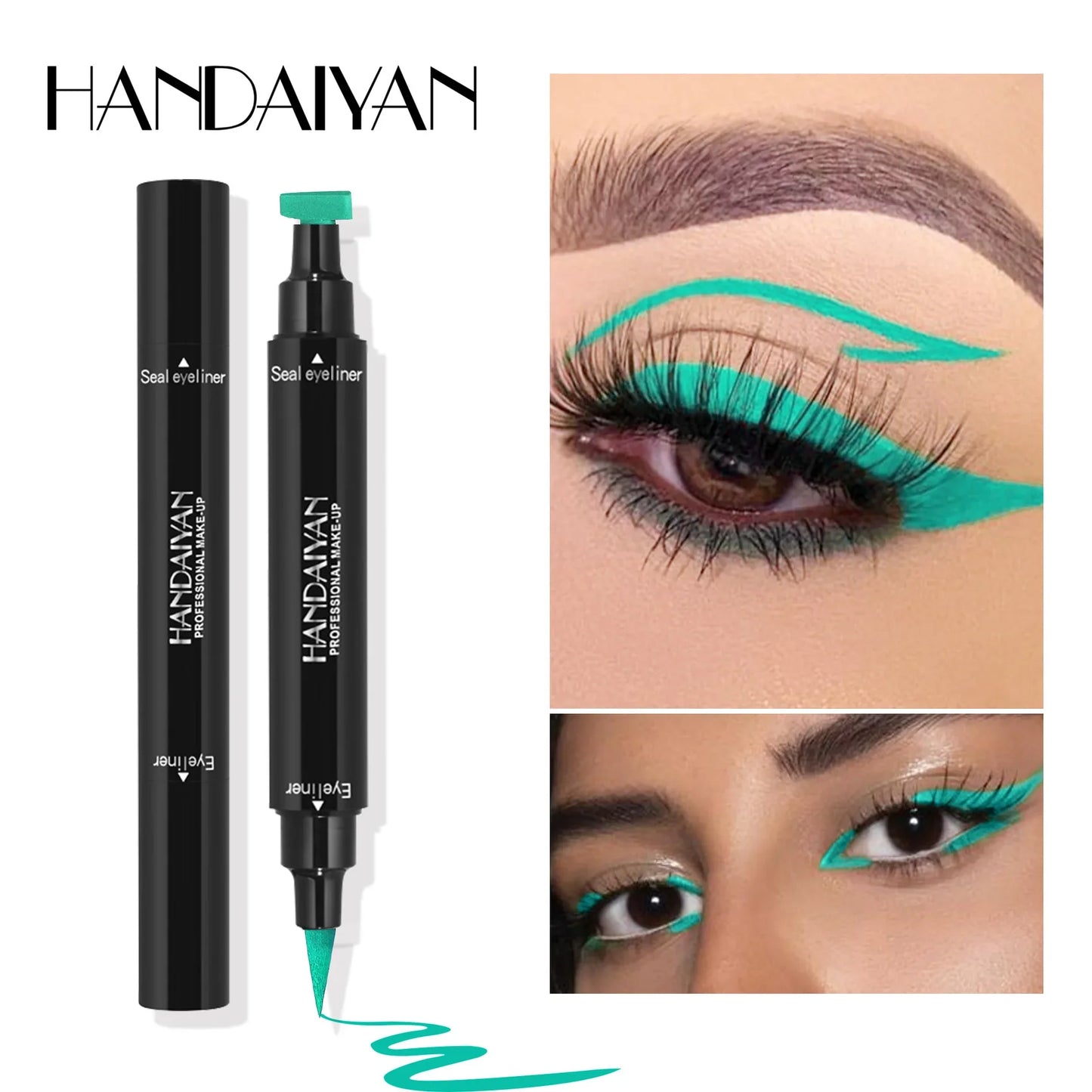 Handaiyan 2-in-1 Triangle Liquid Eyeliner Stamp – Waterproof