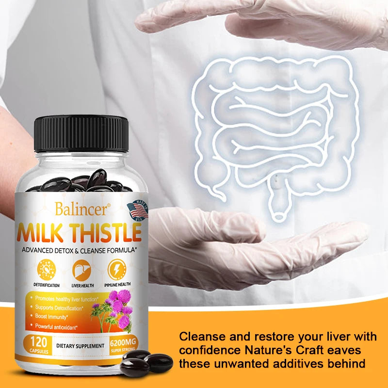 Milk Thistle Dandelion Artichoke Liver Detox Capsules