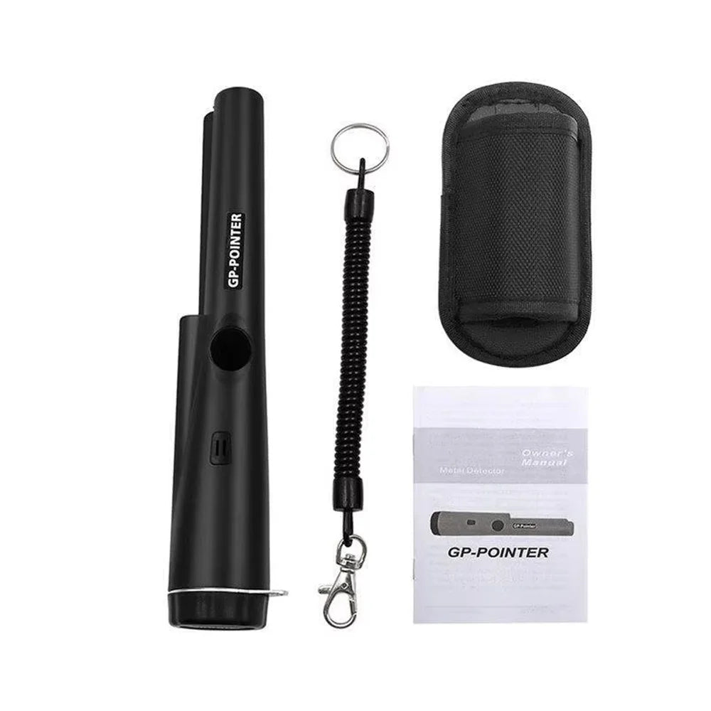 Handheld Metal Detector Metal Pinpointing Rod Detector GP-pointer Waterproof IP66 Metal Gold Detector Tester For Coin Gold Peaceful Pleasures Health and Wellness black
