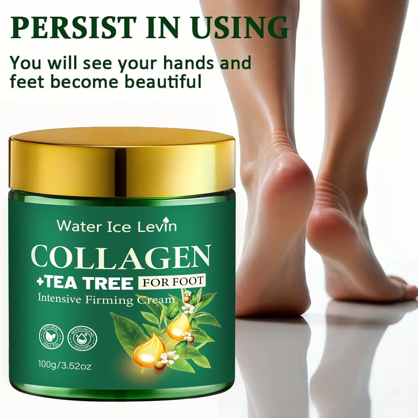 Intensive Foot Cream – Collagen & Tea Tree Moisturizing Firming