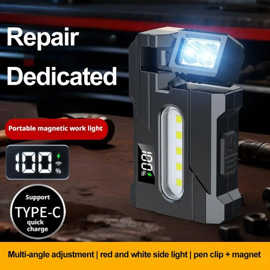 1200 Lumen COB LED Rechargeable Flashlight | Adjustable Work Light LED Work Flashlight Peaceful Pleasures Health and Wellness