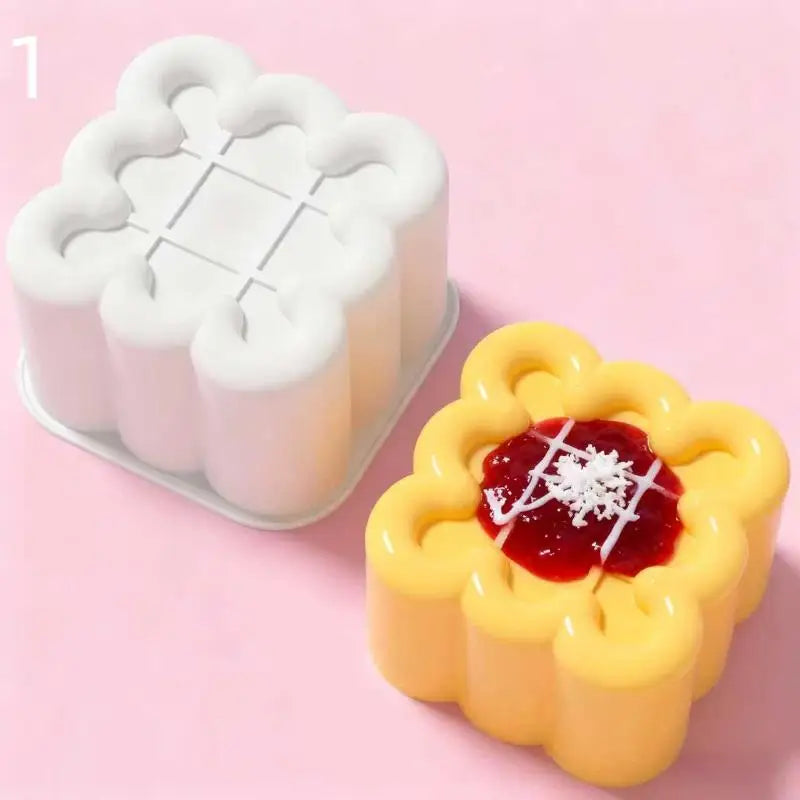 Silicone Cake Mold – Heart Star Flower Shapes | Baking Tool