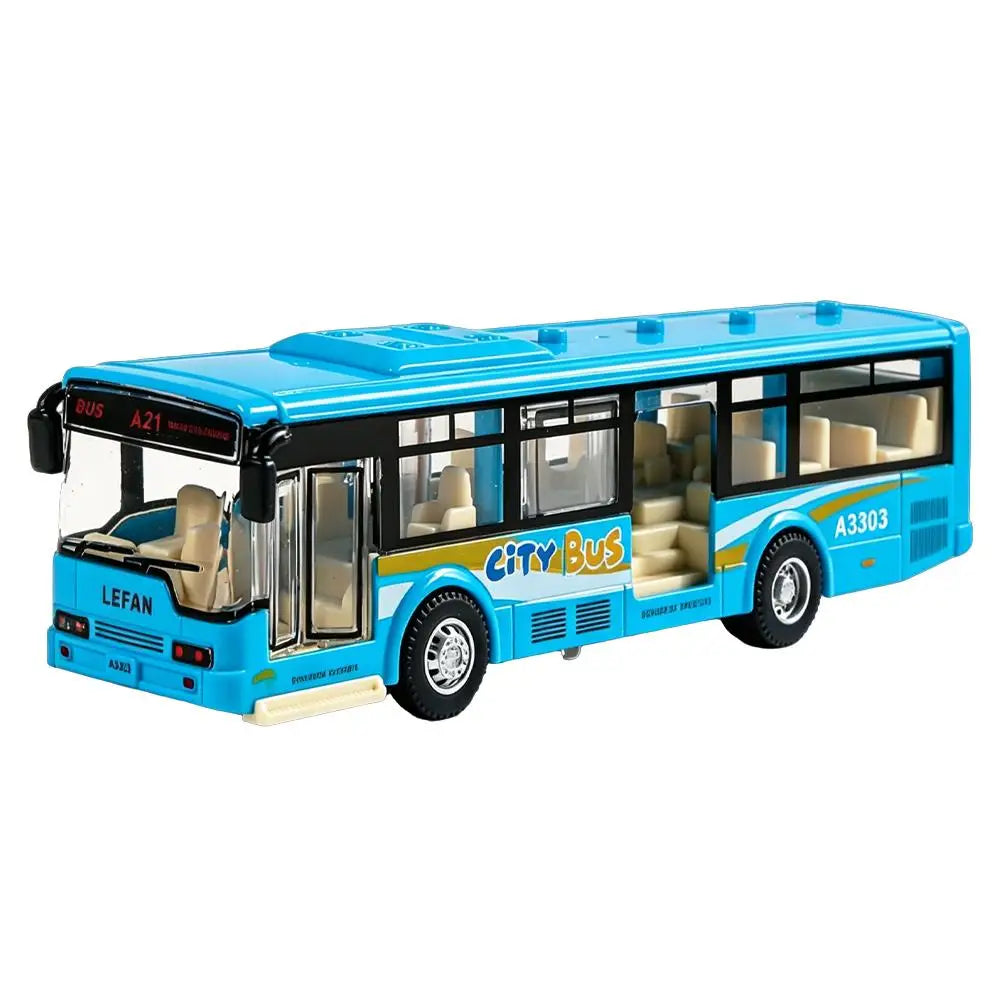 Children's Simulated City Bus Toy Model Inertial Vehicle Sightseeing