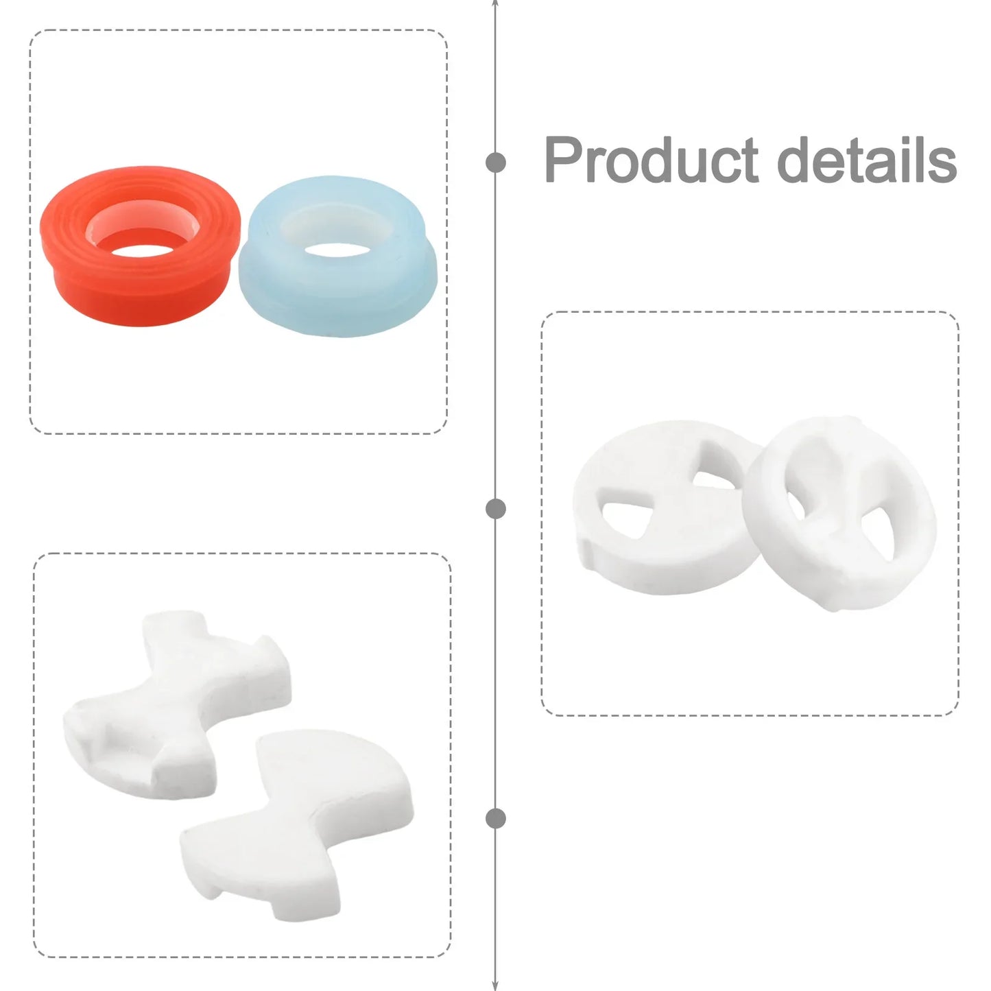 12-Piece Faucet Valve Cartridge Replacement Kit – Ceramic Discs