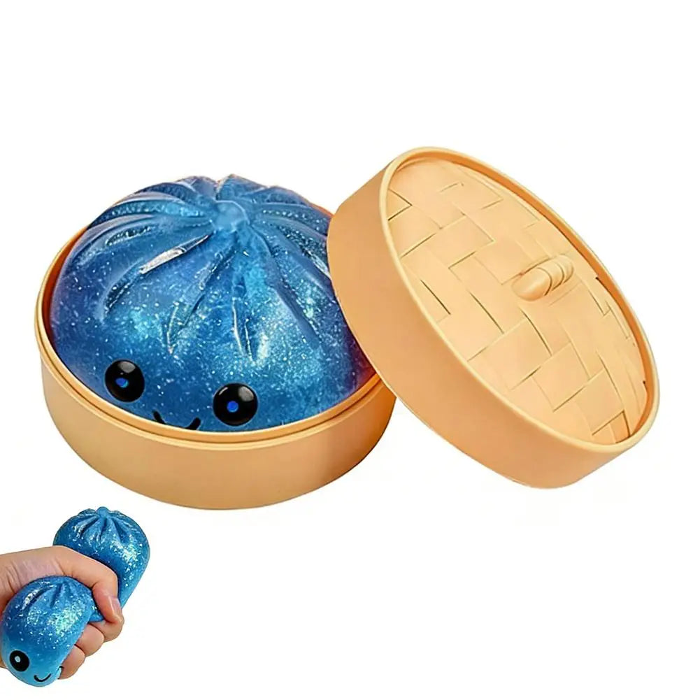 Steamed Bun Squeeze Toy | Squishy Sensory Fidget Gift Squishy Fidget Toy Peaceful Pleasures Health and Wellness Blue