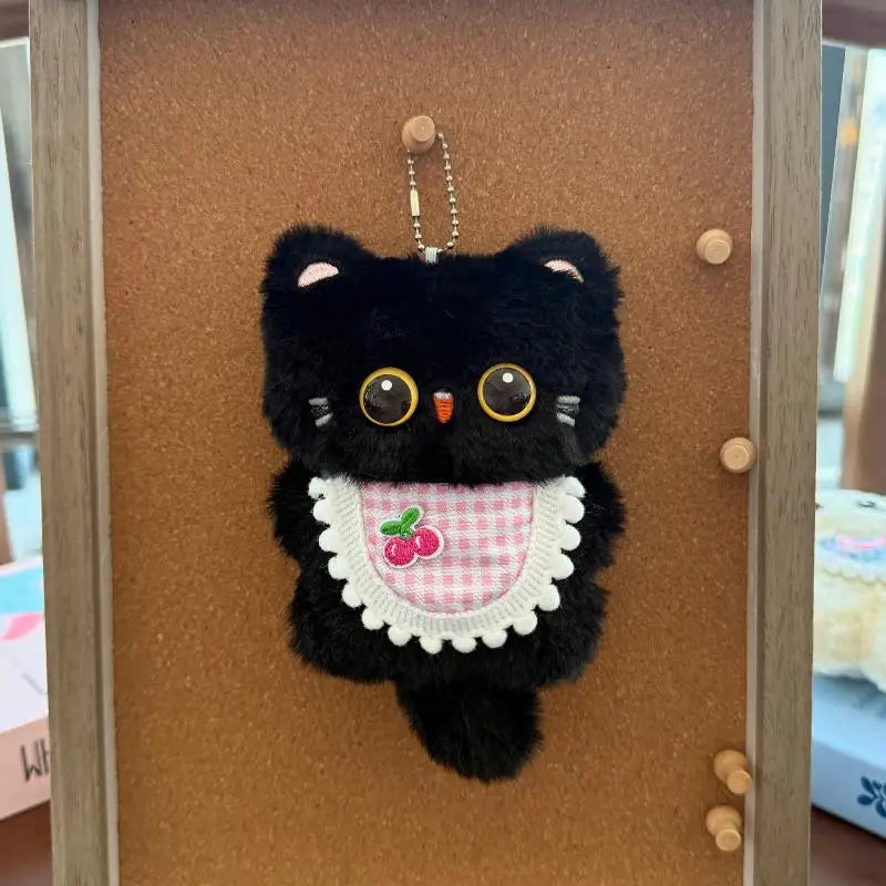 Plush Cat Bag Charm – Cute Squeaky Keychain Pendant